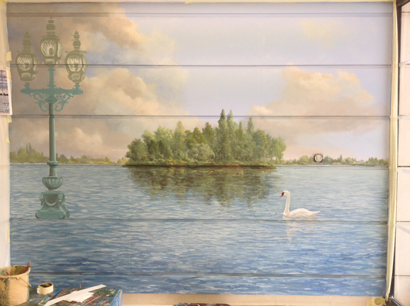 Le lac d’Enghien-les-Bains, hall d’une résidence