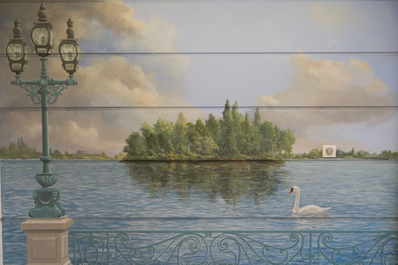 Cygne sur le lac d’Enghien-les-Bains