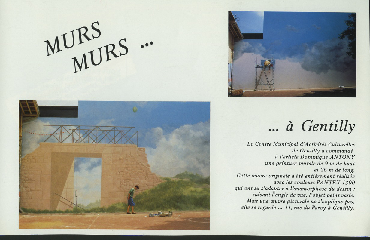 Mur peint à Gentilly. Première version.