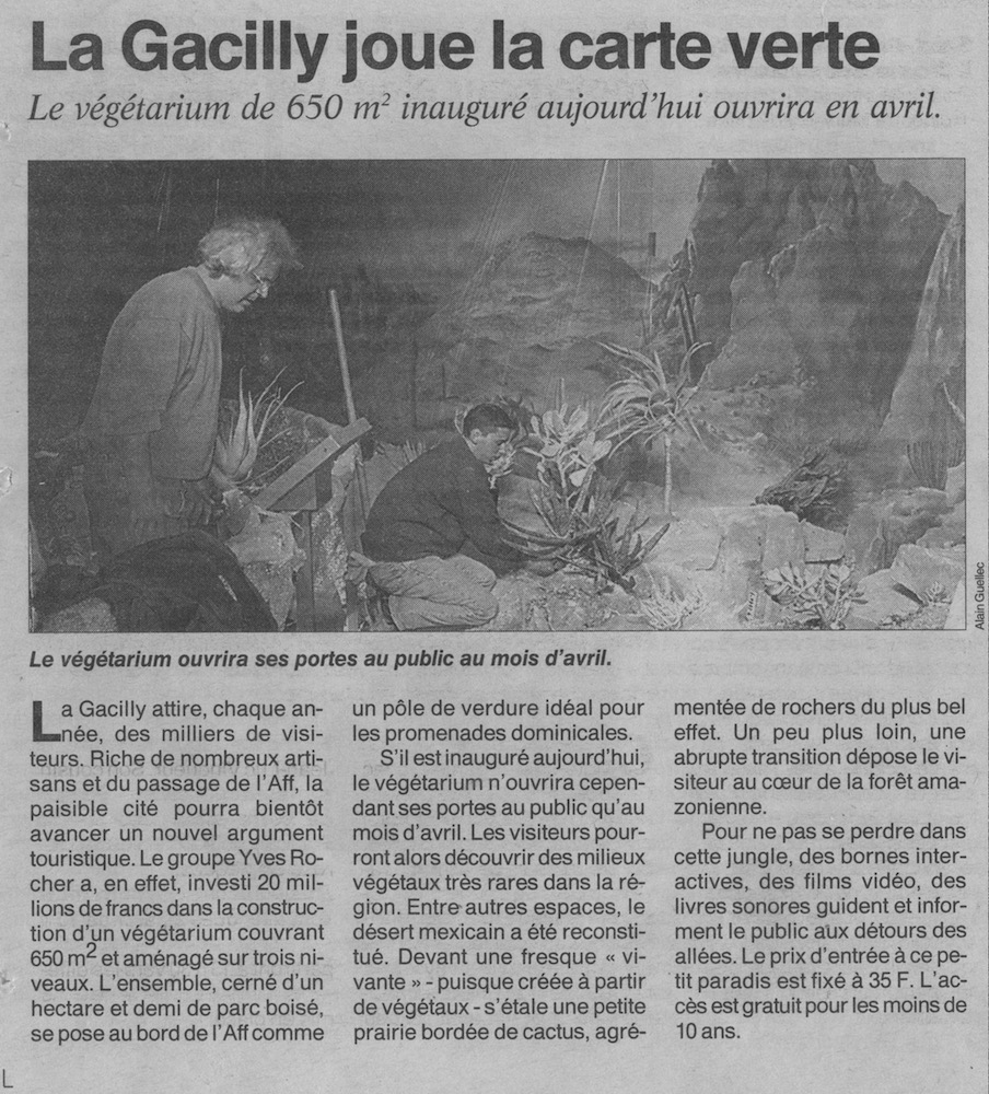 Le Végétarium. Yves Rocher. La Gacilly, en Bretagne. Peinture panoramique. Museum d’Histoire Naturelle.