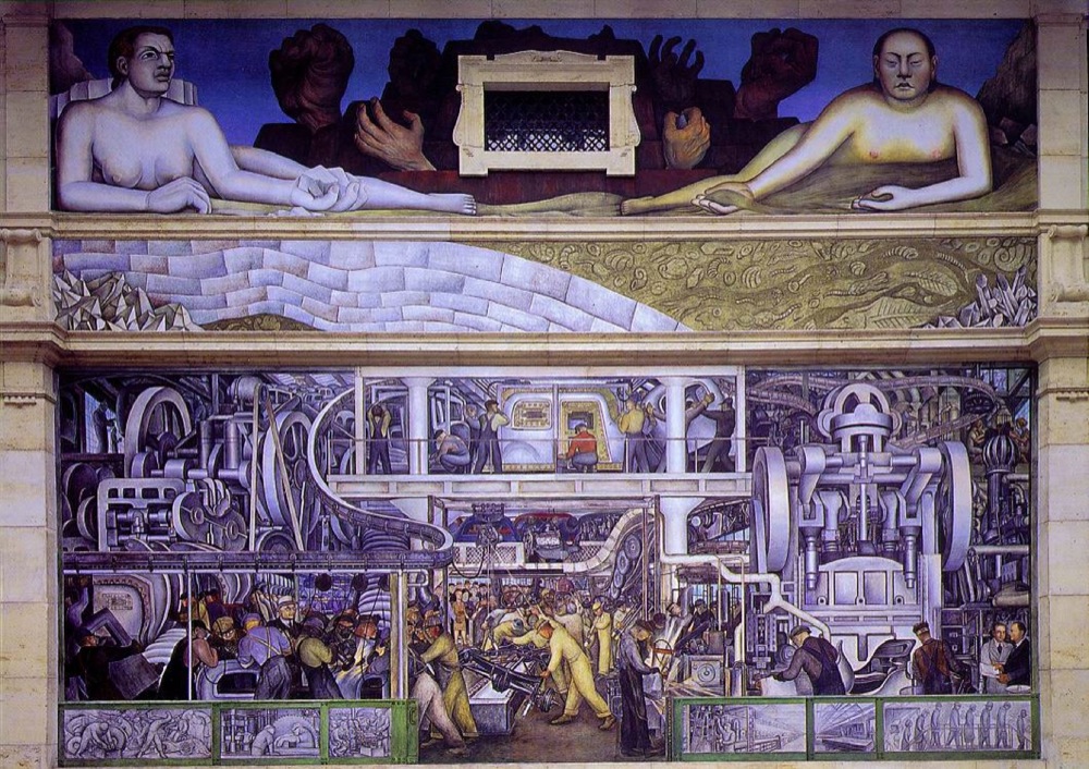 Detroit Industry or Man and Machine, mur sud. 1932-33. Diego Rivera. 