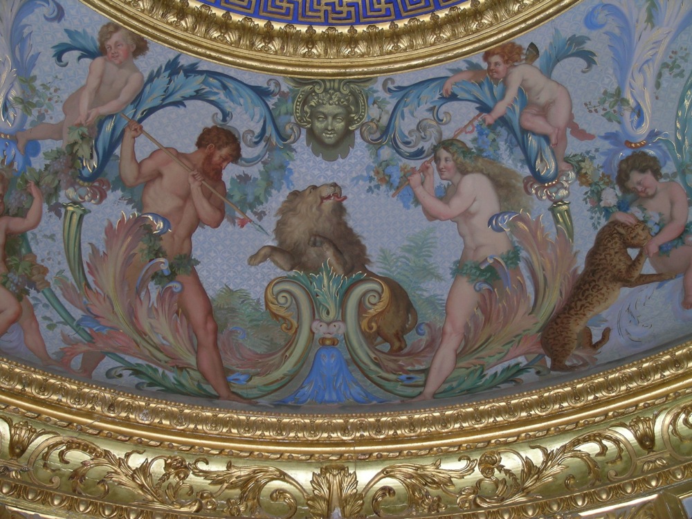 Détail du plafond du cabinet de bains du château de Vaux-le-Vicomte